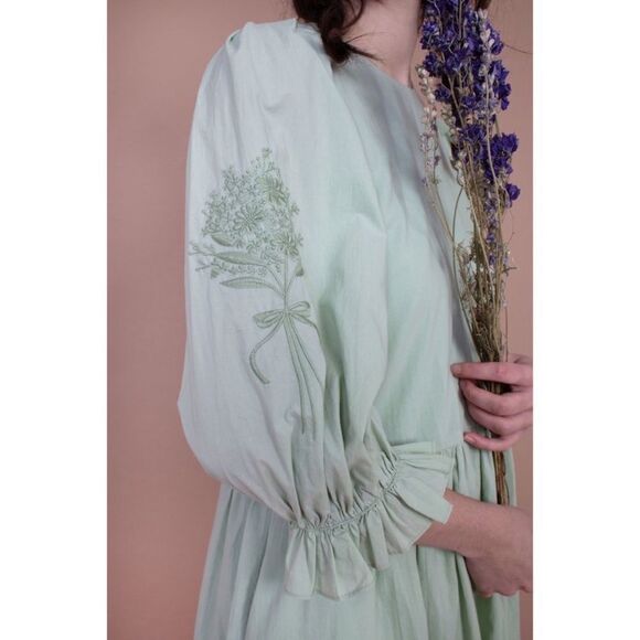 Meadows Hazel cotton Dress Sage US6 - Picture 2 of 12